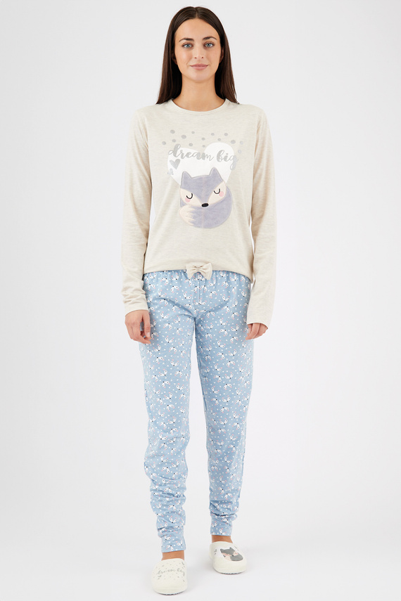 Zerda Sorbetto - dámske bavlnené pyžamo s 3D aplikáciou