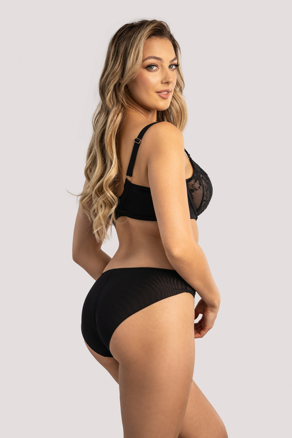 Amadi Soft podprsenka Unikat čierna - s ozdobnými ramienkami, elegantná a pohodlná