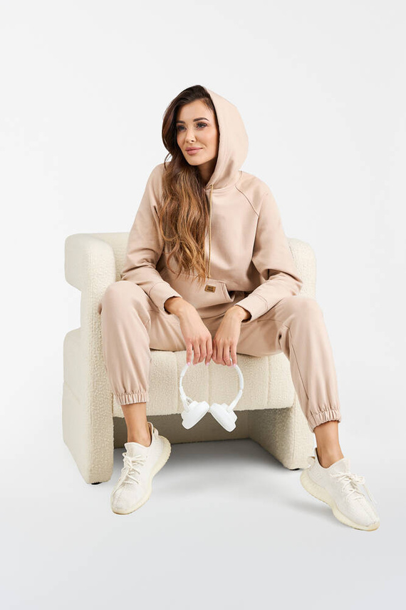 Viva Dámska mikina s kapucňou Fashion - béžová