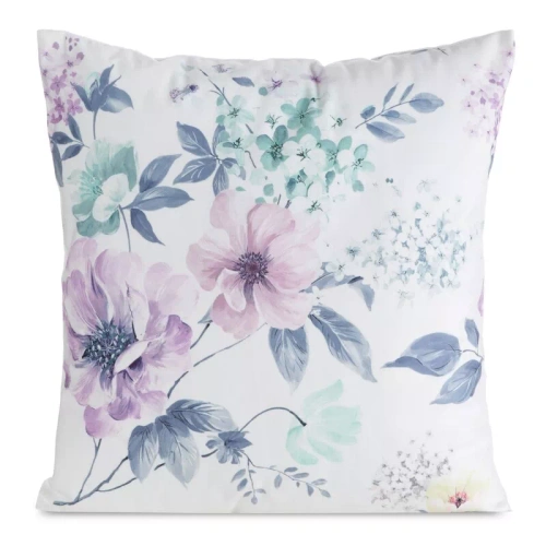 Obliečka na vankúš 45x45 Mink Eurofirany zamat kvety