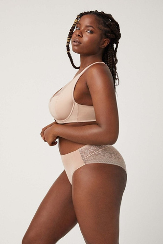 19671 Béžové nohavičky Ysabel Mora - čipkované, ženské, pohodlné