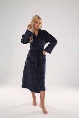 628 Abigail Dlhý dámsky župan Forex - tmavomodrý