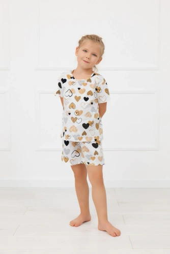 Dievčenské pyžamo Ariela Italian Fashion - bavlna, krátky rukáv, šortky