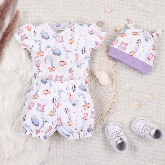 ABN-5490 Detská čiapka Underwater World Nini - organická bavlna, mäkká, priedušná