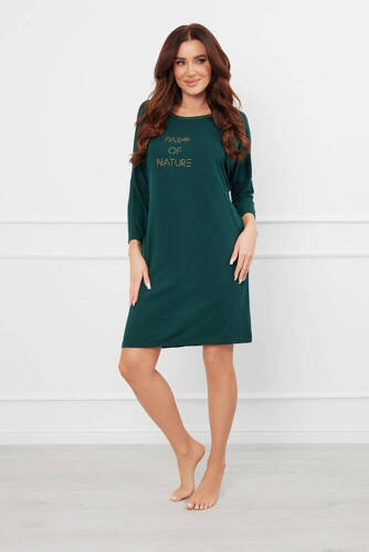 Natura 3/4 nočná košeľa Italian Fashion - zelená