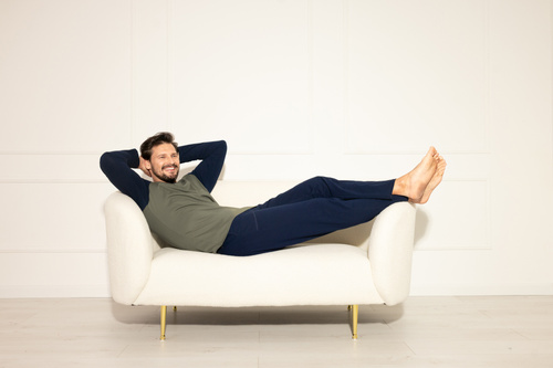 Alexander Pánske pyžamo Italian Fashion olive - bavlna, dlhé. rukávy a nohavice