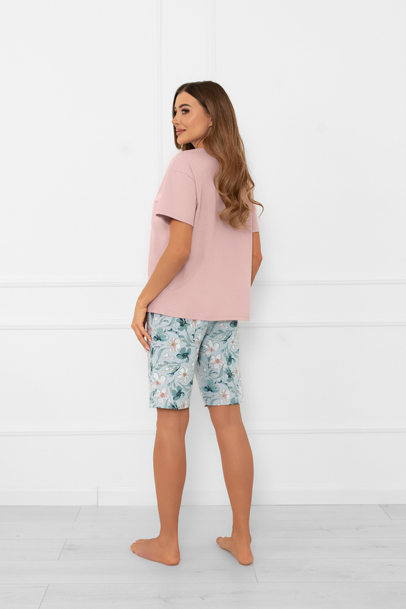 Dámske pyžamo Perlis - krátky rukáv, krátke nohavice, bavlna Italian Fashion