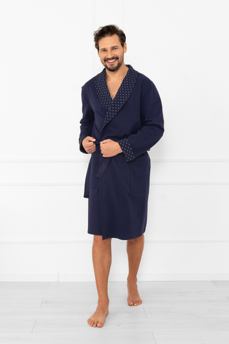 Pánsky župan Gerard - 100 % bavlna, klasický strih s elegantnou úpravou Talianska móda