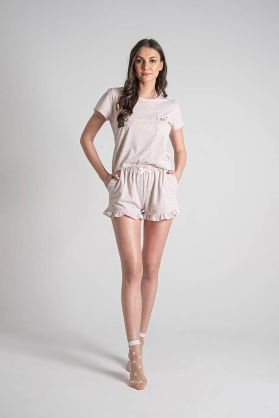 678 Mariposa II Forex dámske pyžamo - béžová melanž