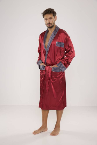 940 Forex pánsky saténový župan - bordový