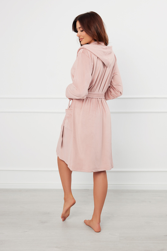 Akara Dámsky župan Italian Fashion - púdrovo ružový