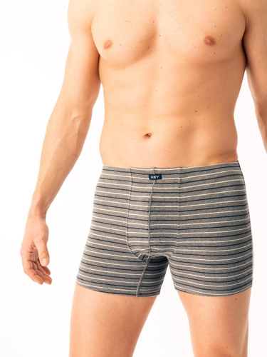 Pánske boxerky Key MXH 311 hnedé - bavlnené, pohodlné a priedušné