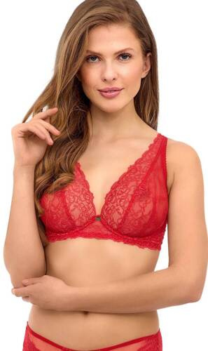 2523 Lupoline soft bralette podprsenka červená