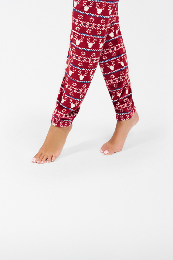 Island Fleece Dámska súprava Italian Fashion - bordová potlač