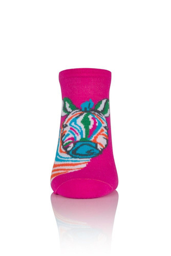 S118S Zebra Ponožky nohy Italian Fashion - amarantová potlač