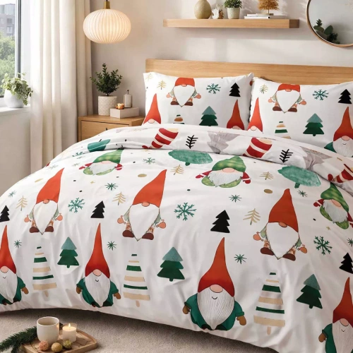 Flanelové obliečky Darymex 31517/2 škriatkovia bavlna 160 g/m² teplé