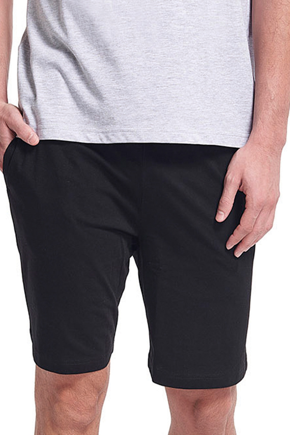 Gianny Pánske pyžamo Sorbetto šedé - krátky rukáv, šortky, potlač, bavlna