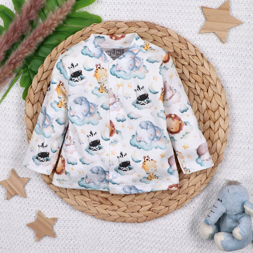 ABN-5610 Detský kaftan z organickej bavlny Nini's Little Dreamers - bez niklových cvočkov, bezpečný a pohodlný pre dieťa