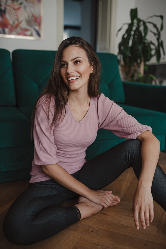 Tehotenská a dojčiaca blúzka Milk&Love Milky Puff rebrovaná buf rukáv