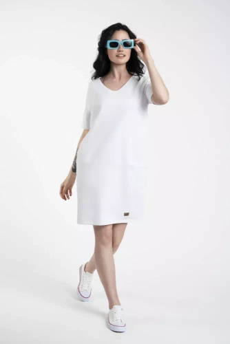 Karina Dámska tunika s krátkym rukávom Italian Fashion - biela