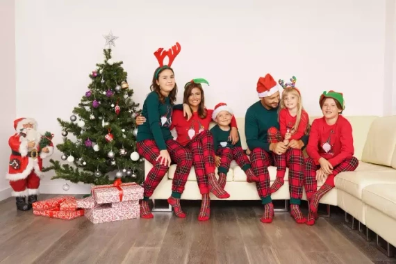 Narvik Pánske pyžamo s dlhým rukávom, dlhé nohavice Italian Fashion- zelená/potlač