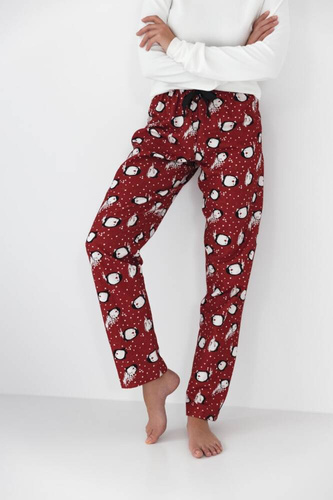 Sensis Honora Dámske pyžamo - krémové a červené