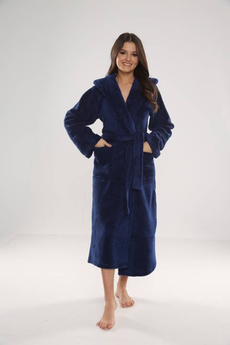 807 Dlhý dámsky župan Luna II Forex - námornícka modrá