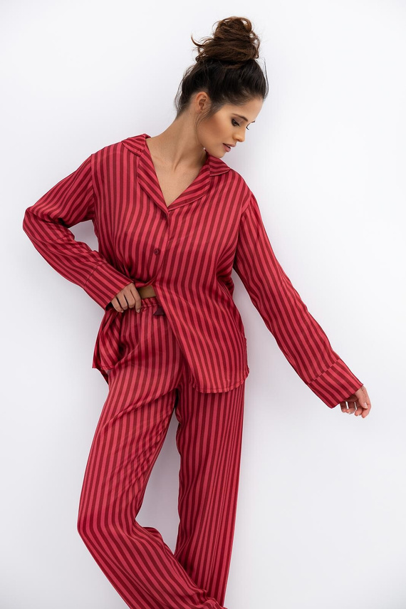 Rosemary Sensis dámske pyžamo - viskóza, zapínanie na zips, pruhované