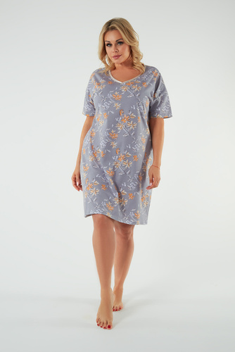 Nočná košeľa Kasos, krátky rukáv Talianska móda - potlač