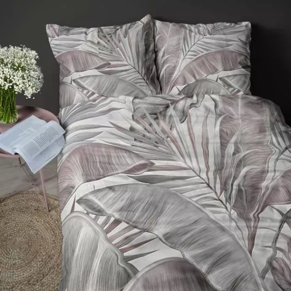 5435 A 3D posteľná bielizeň z mikrovlákna Tropical Leaves Powder - Detexpol