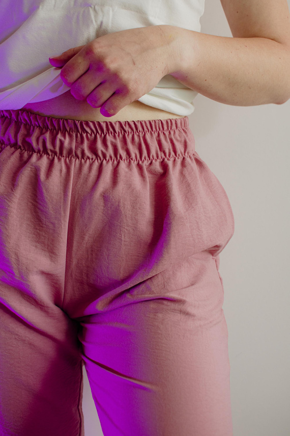 Maeve 875 De Lafense dámske pyžamové nohavice - dlhé, hladké, s vreckami - ružové