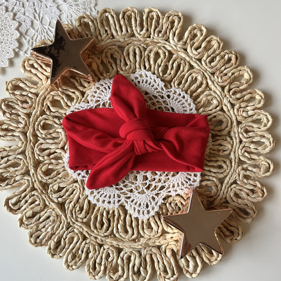 Mamatti OP01 Veselé Vianoce Dievčenská čelenka - Červená, Vianočná čelenka