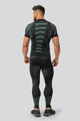 Brubeck Breeze 2.0 pánske termo tričko Nilit Breeze krátky rukáv Black/Green