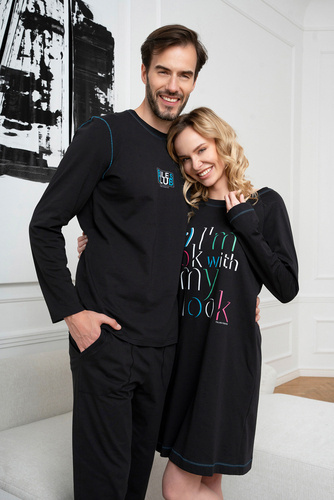 Nočná košeľa Olza Italian Fashion - čierna