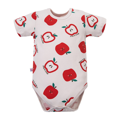 Dojčenské body Eevi Snack Time krátky rukáv bavlna elastické pohodlné