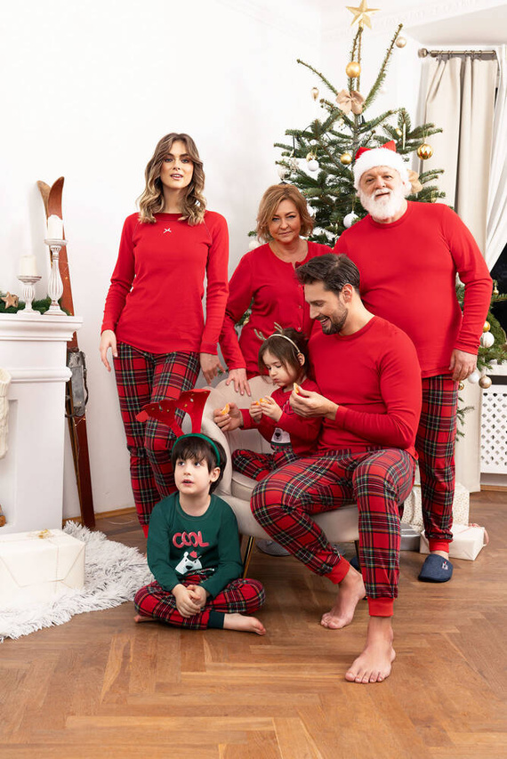 Tess Detské pyžamo Italian Fashion - červené/potlač