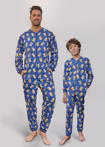 185/183 186/183 Capybara 2 Detský overal Cornette - bavlnený, so zipsom a veselou potlačou