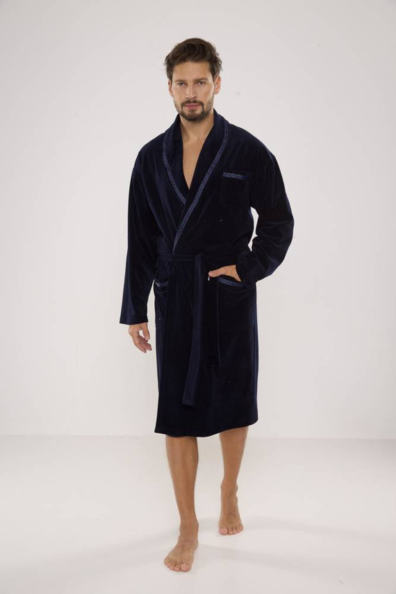 666 Ronaldo pánsky župan De Lafense - tmavomodrý