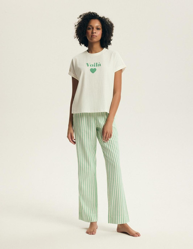 Dámske pyžamo Henderson Darlan 43707 – bavlna, dlhé nohavice, potlač