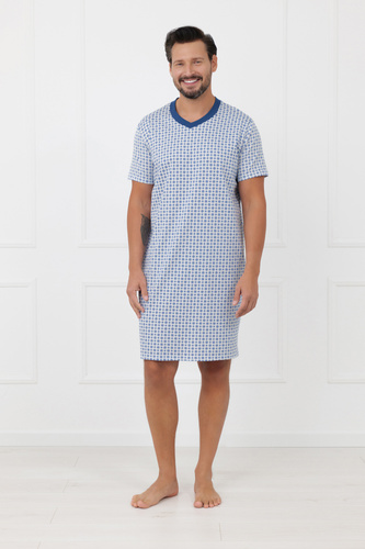 Pánska nočná košeľa Niger Italian Fashion 100% bavlna krátky rukáv