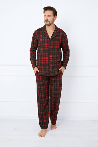 Nicolas Pánske pyžamo s dlhým rukávom, dlhé nohavice Talianska móda - potlač