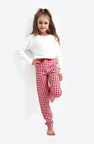 Sensis Perfect Kids Dievčenské pyžamo - krémové a červené