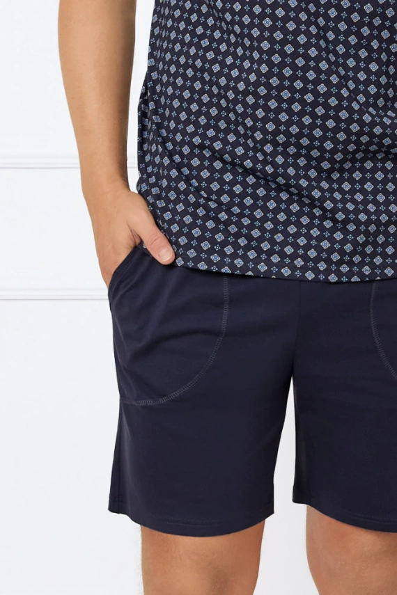 Gerard Pánske pyžamo s krátkym rukávom, šortky Italian Fashion - potlač/zelená