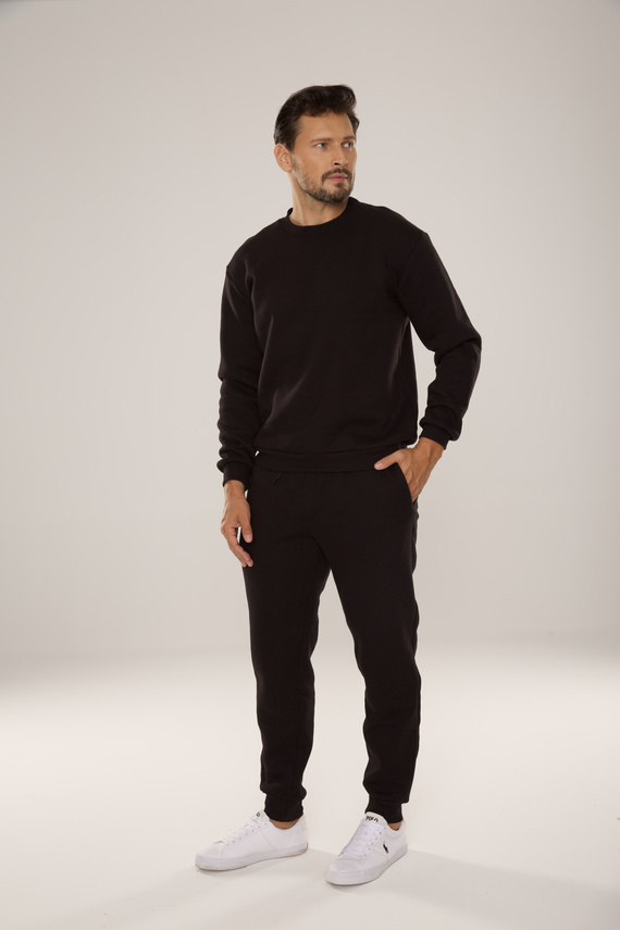 813 Indigo Pánska tepláková súprava De Lafense - čierna