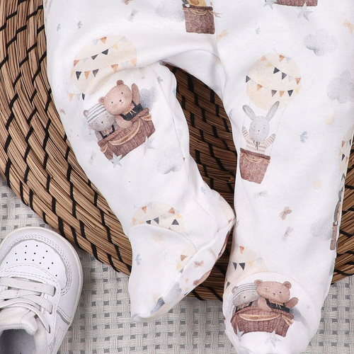 ABN-5542 Nini Happy Animals detský polospánok z organickej bavlny - pohodlie, bezpečnosť, šetrný k životnému prostrediu