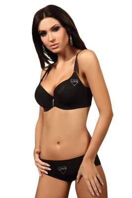Anzai LivCo Corsetti Fashion push-up podprsenka - čierna