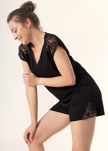 Dámske pyžamo Petra PC71 Mefemi Nipplex čierna