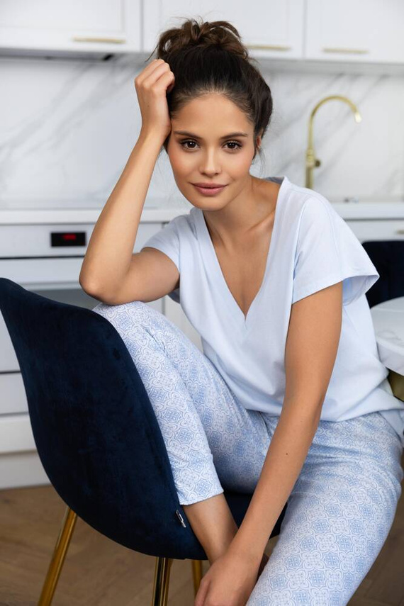 Dámske pyžamo Evelina Sensis - modré