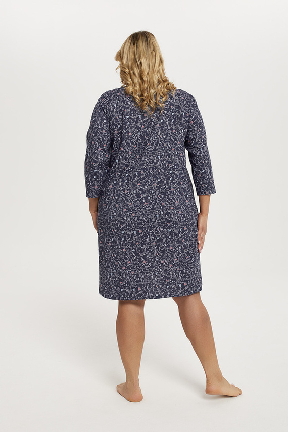 Sajna Nočná košeľa s 3/4 rukávmi Talianska móda - potlač