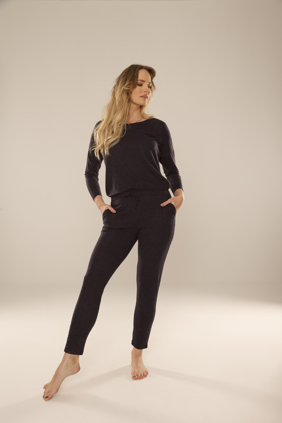 305 Paula Dámsky pyžamový oblek - tmavomodrý